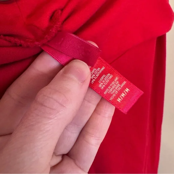 SKIMS Cherry Red Foldover Flare Yoga Pants - Picture 6 of 7